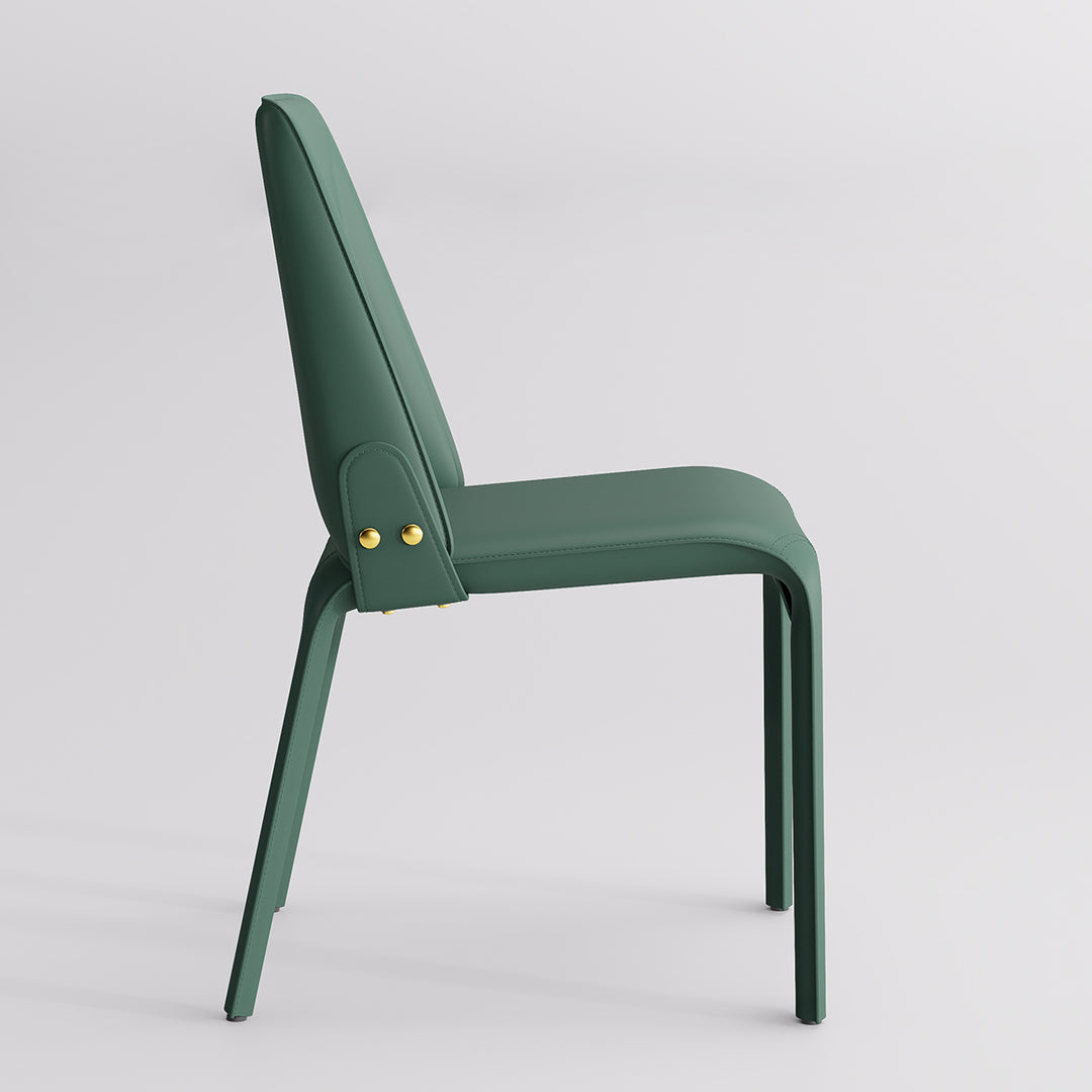 YOUNIKE Slope Sadddle Leather Dining Chairs