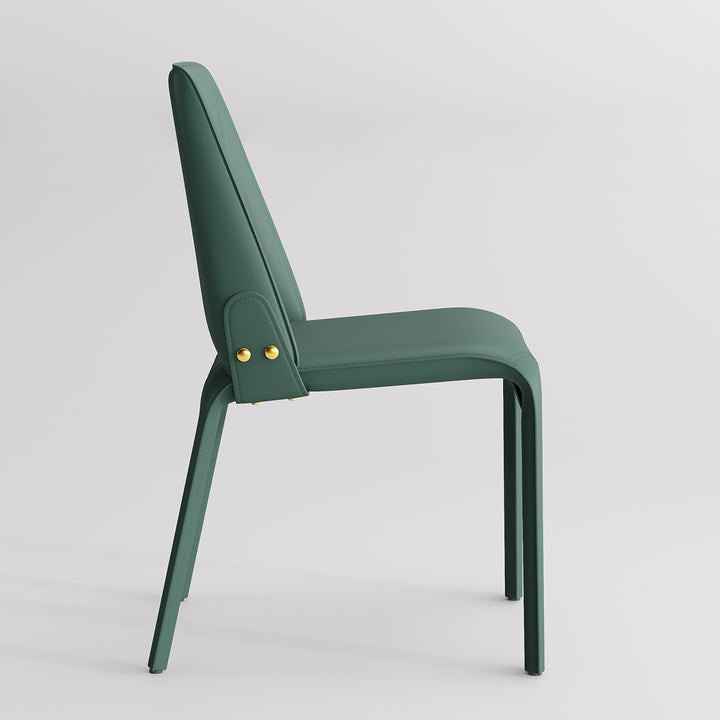 YOUNIKE Slope Sadddle Leather Dining Chairs