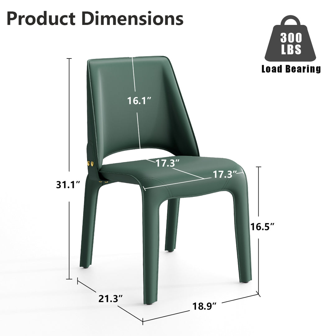 YOUNIKE Slope Sadddle Leather Dining Chairs