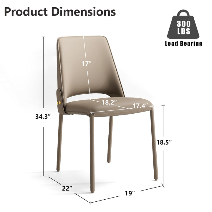 YOUNIKE Slope Premium Leather Dining Chairs