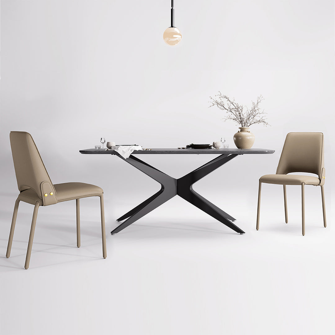 YOUNIKE Slope Premium Leather Dining Chairs