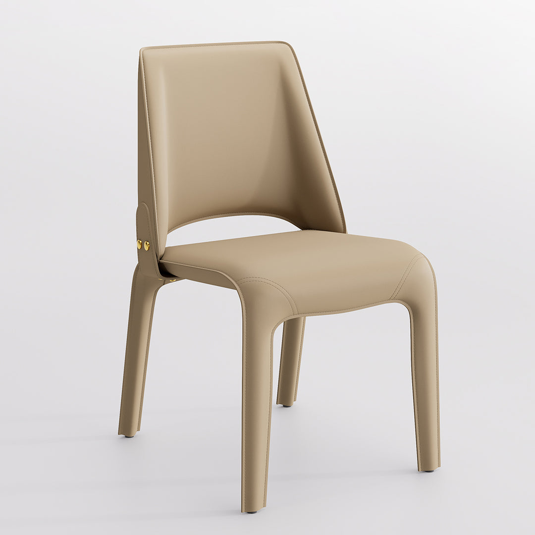 YOUNIKE Slope Sadddle Leather Dining Chairs