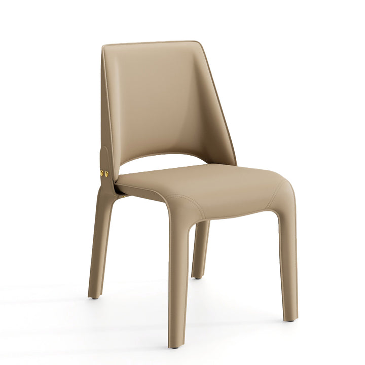 YOUNIKE Slope Sadddle Leather Dining Chairs