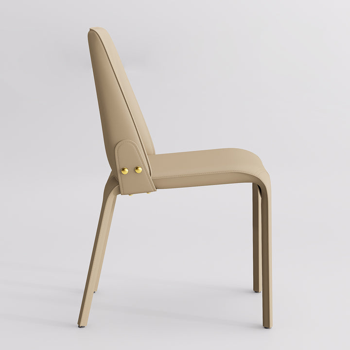 YOUNIKE Slope Sadddle Leather Dining Chairs