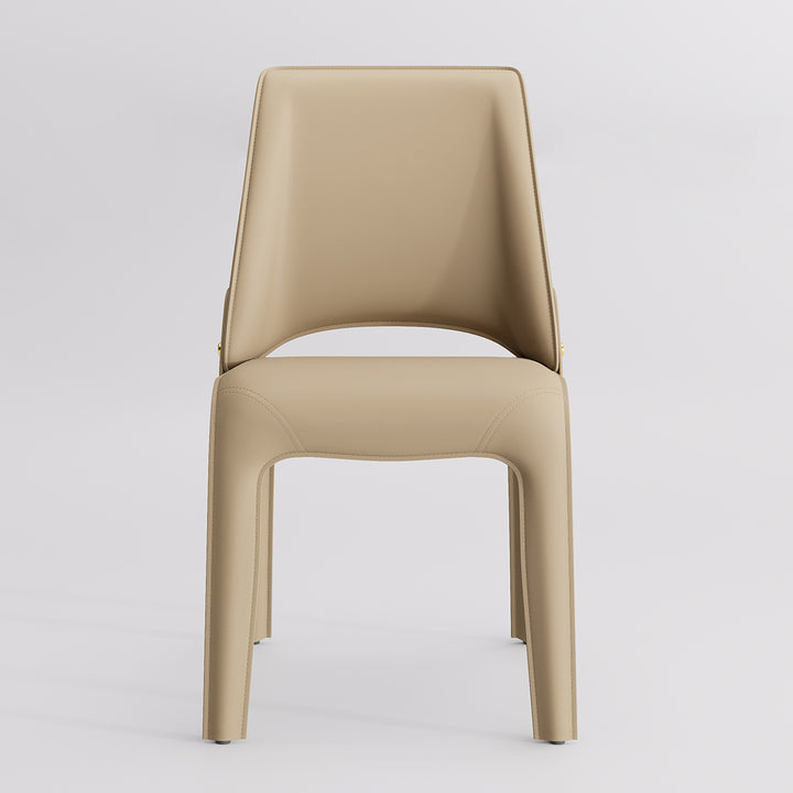 YOUNIKE Slope Sadddle Leather Dining Chairs