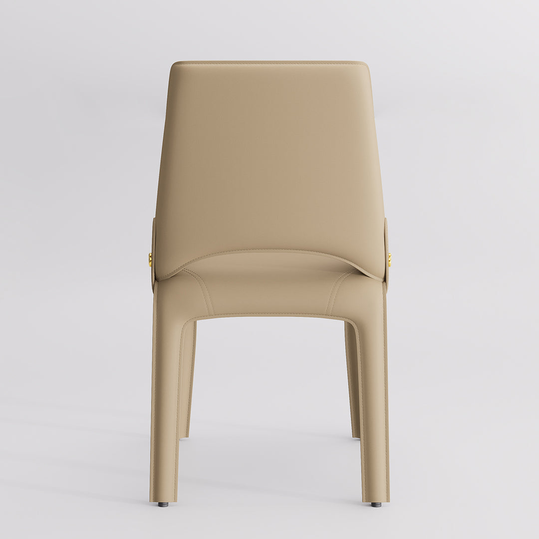 YOUNIKE Slope Sadddle Leather Dining Chairs