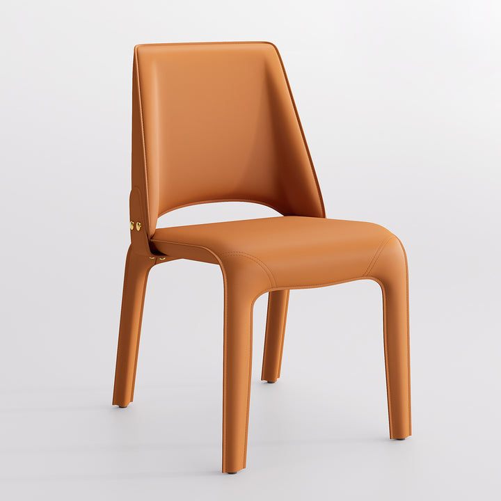 YOUNIKE Slope Sadddle Leather Dining Chairs
