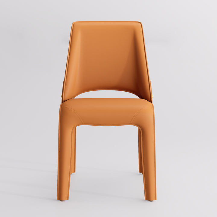 YOUNIKE Slope Sadddle Leather Dining Chairs