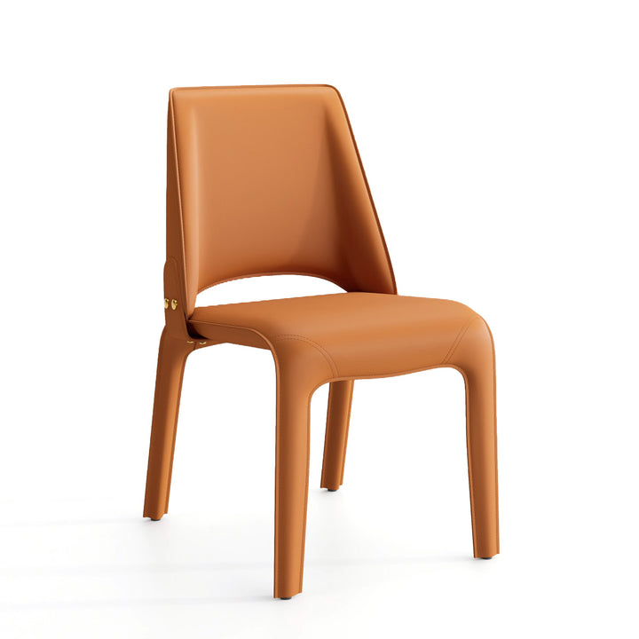 YOUNIKE Slope Sadddle Leather Dining Chairs
