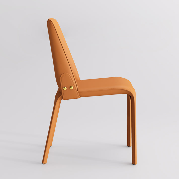 YOUNIKE Slope Sadddle Leather Dining Chairs