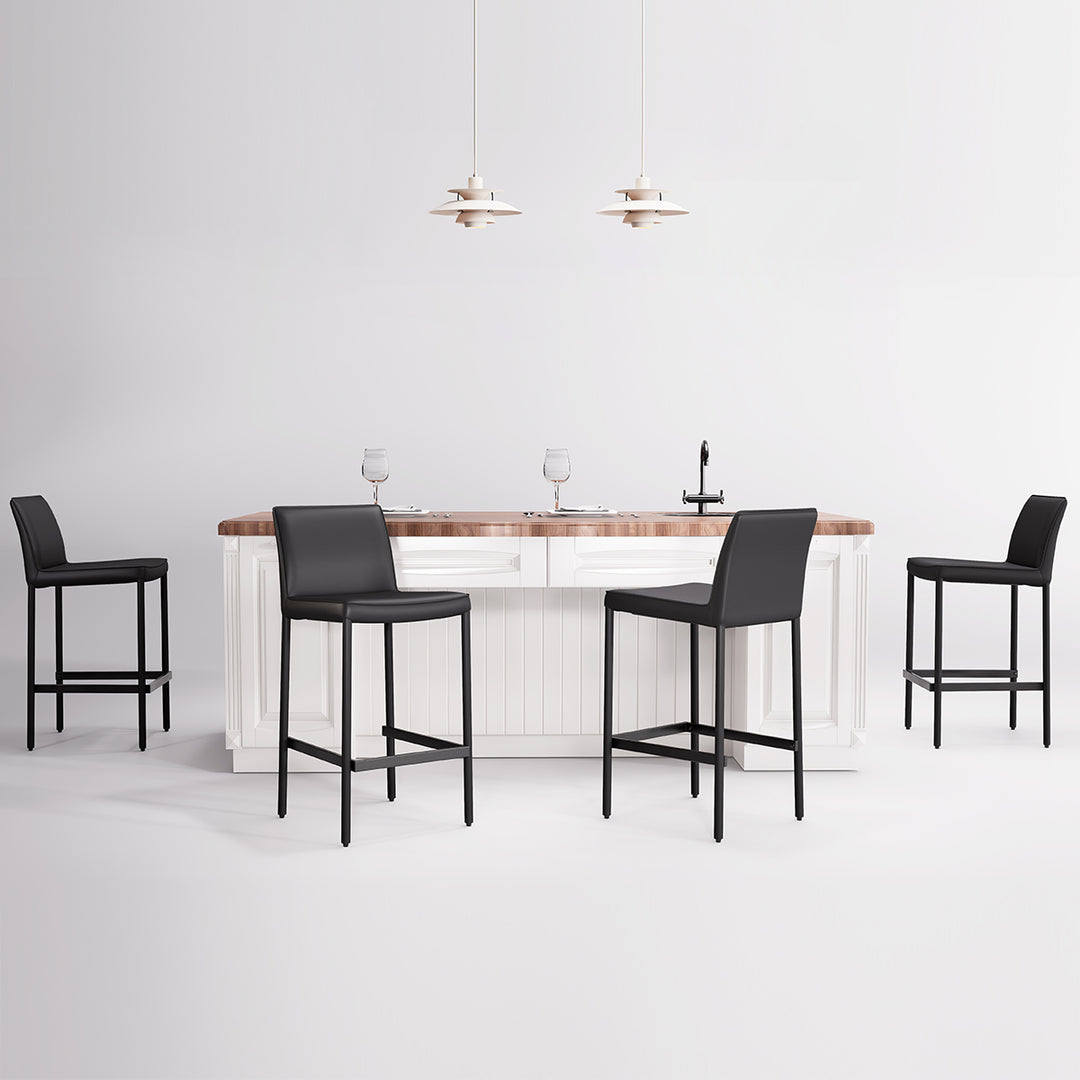 YOUNIKE Track Premium Leather Bar Stools