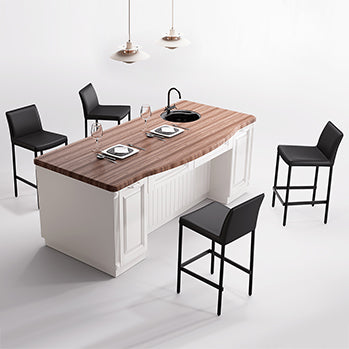 YOUNIKE Track Premium Leather Bar Stools