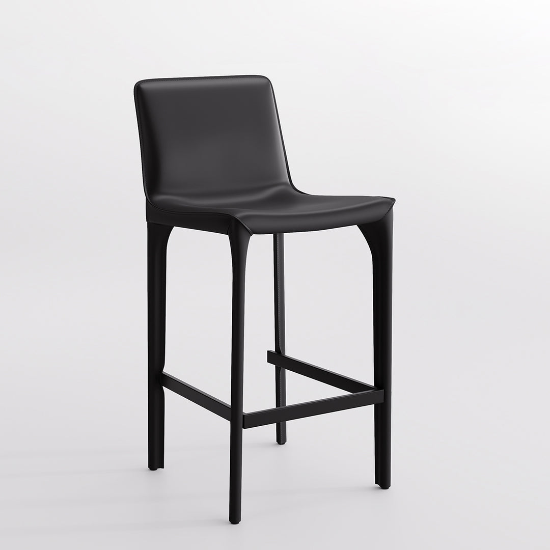YOUNIKE Track Sadddle Leather Bar Stools