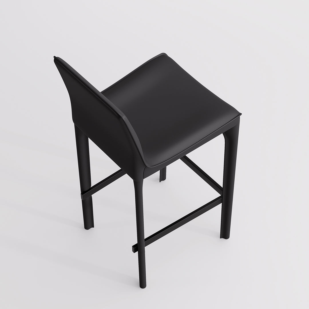 YOUNIKE Track Sadddle Leather Bar Stools