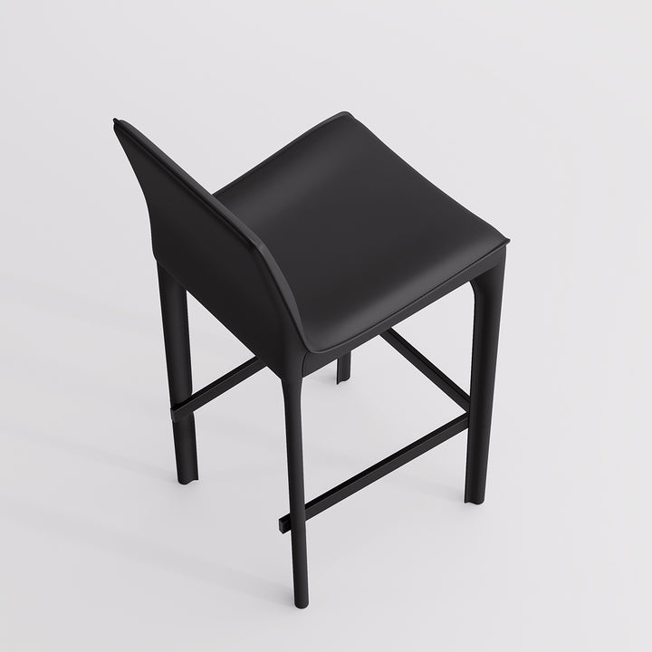 YOUNIKE Track Sadddle Leather Bar Stools