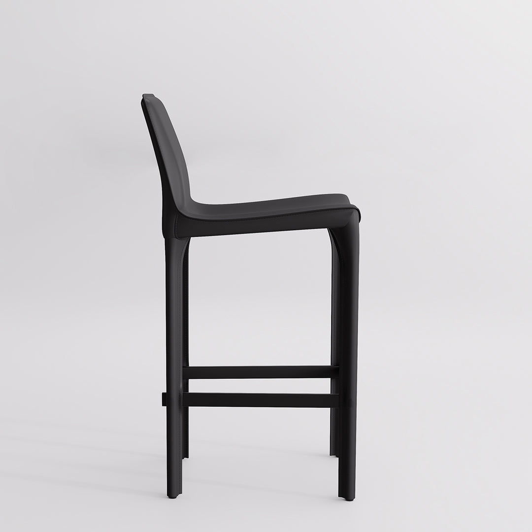 YOUNIKE Track Sadddle Leather Bar Stools