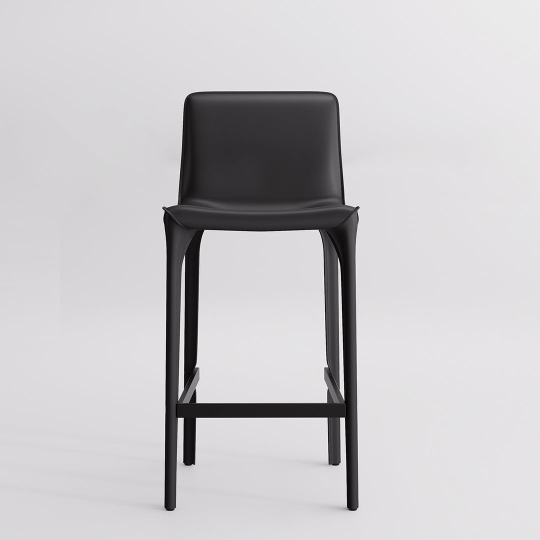 YOUNIKE Track Sadddle Leather Bar Stools