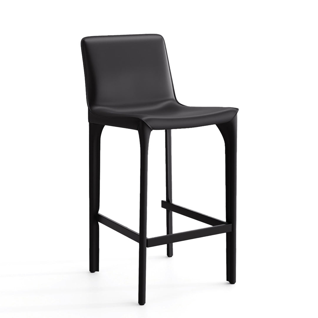 YOUNIKE Track Sadddle Leather Bar Stools