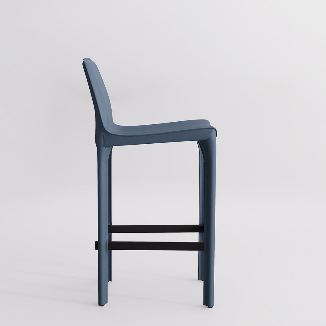 YOUNIKE Track Sadddle Leather Bar Stools