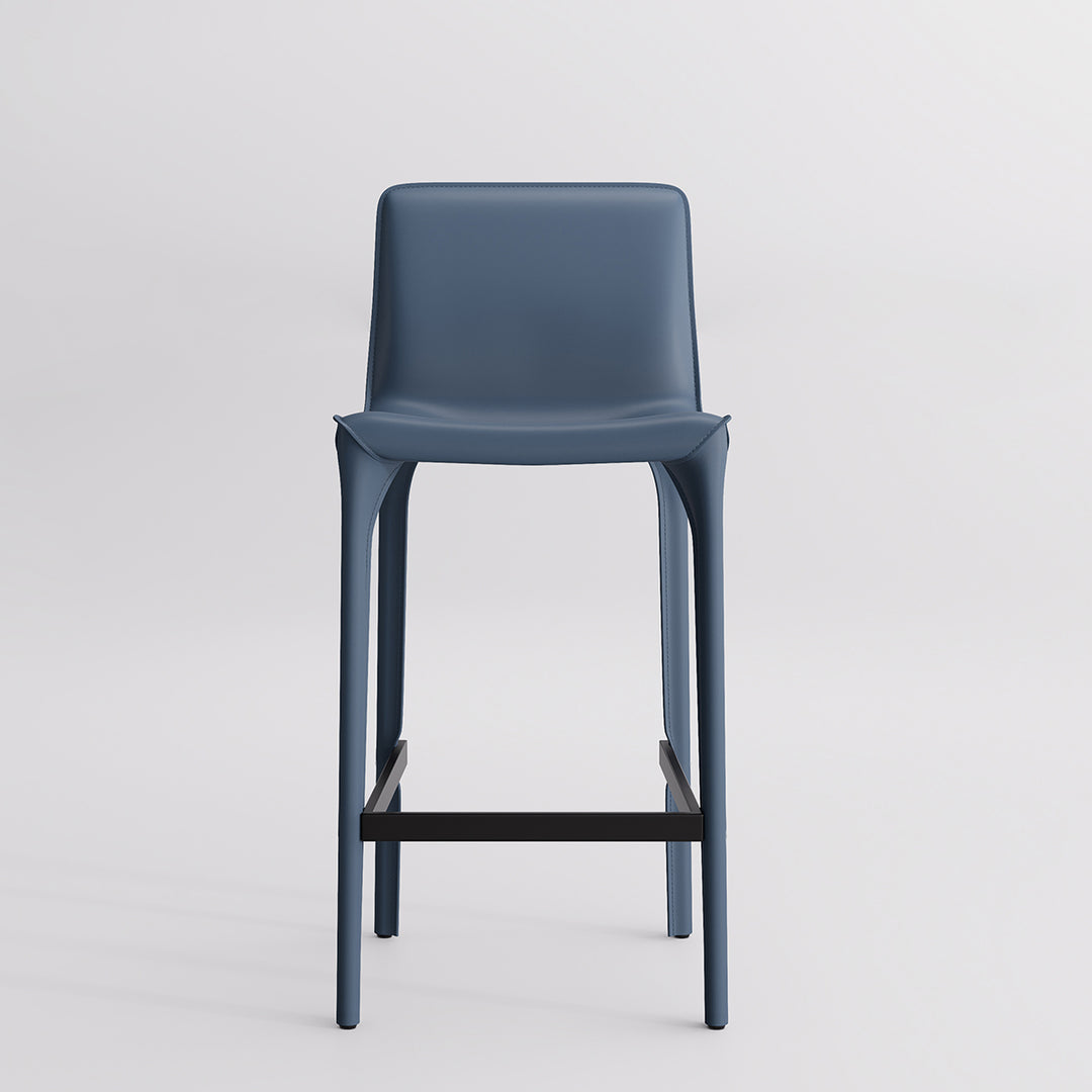 YOUNIKE Track Sadddle Leather Bar Stools