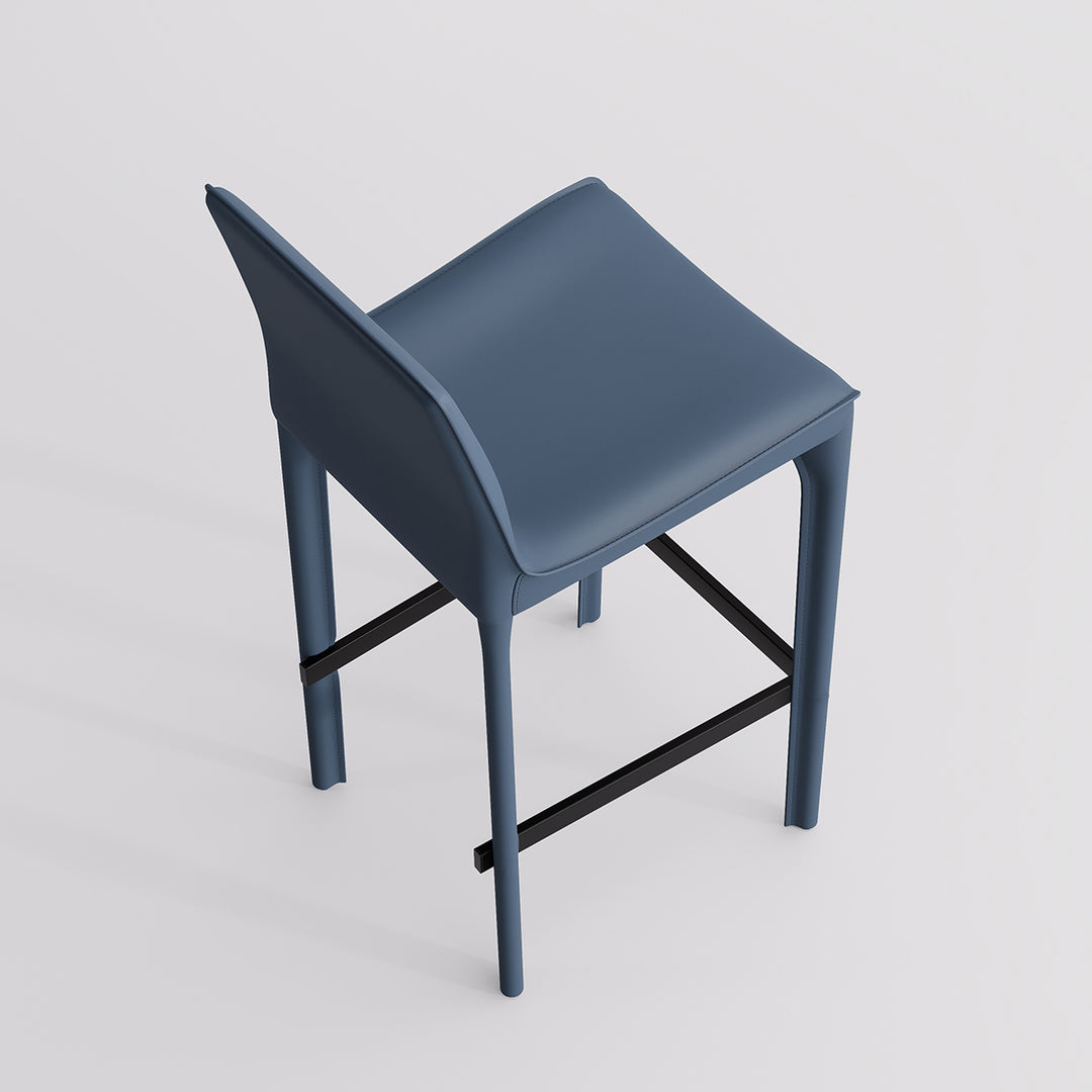 YOUNIKE Track Sadddle Leather Bar Stools