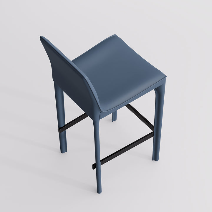 YOUNIKE Track Sadddle Leather Bar Stools