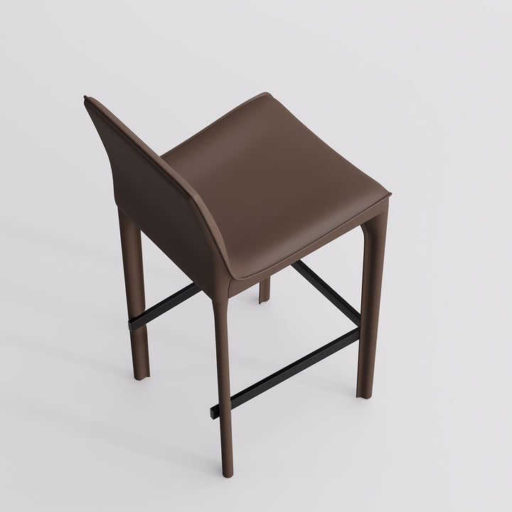 YOUNIKE Track Sadddle Leather Bar Stools