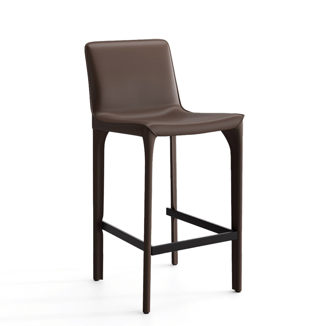 YOUNIKE Track Sadddle Leather Bar Stools