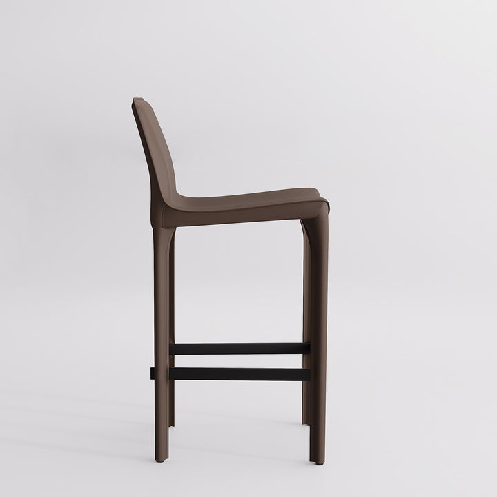 YOUNIKE Track Sadddle Leather Bar Stools