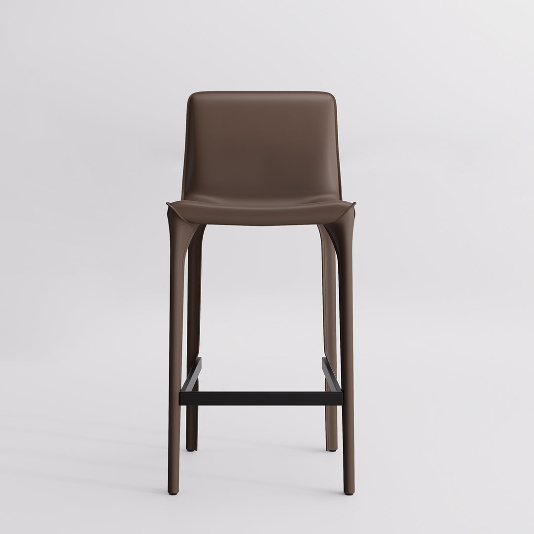 YOUNIKE Track Sadddle Leather Bar Stools