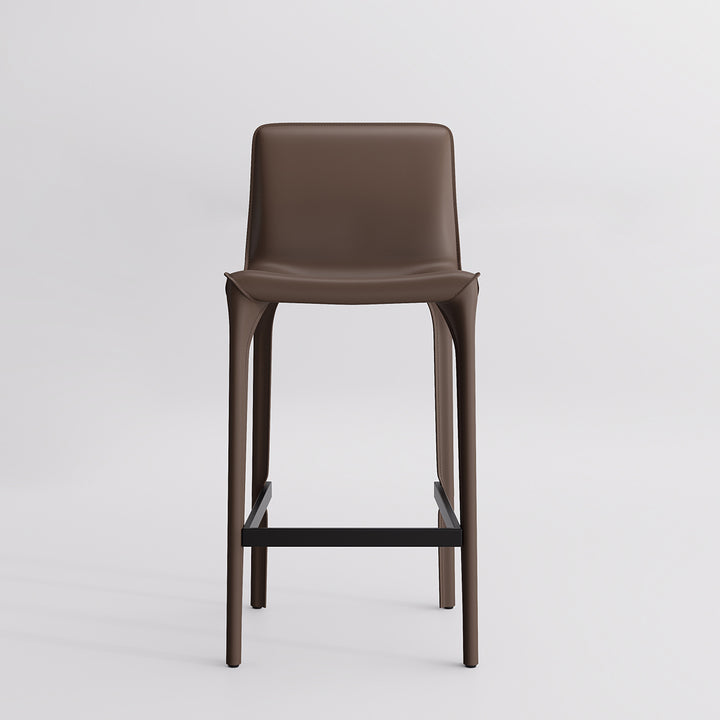 YOUNIKE Track Sadddle Leather Bar Stools