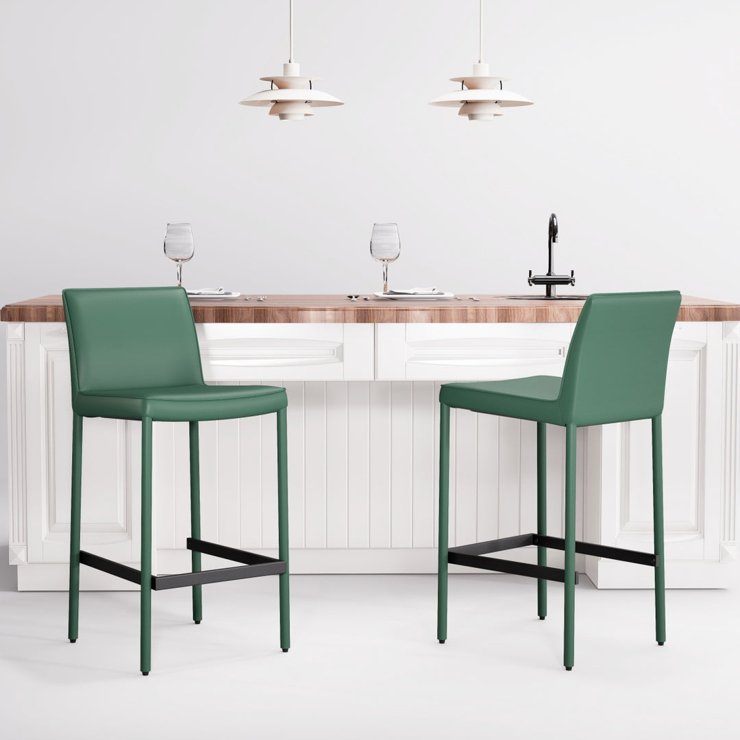 YOUNIKE Track Premium Leather Bar Stools