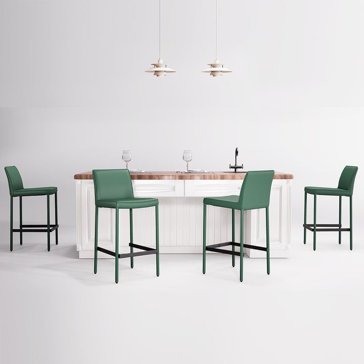 YOUNIKE Track Premium Leather Bar Stools