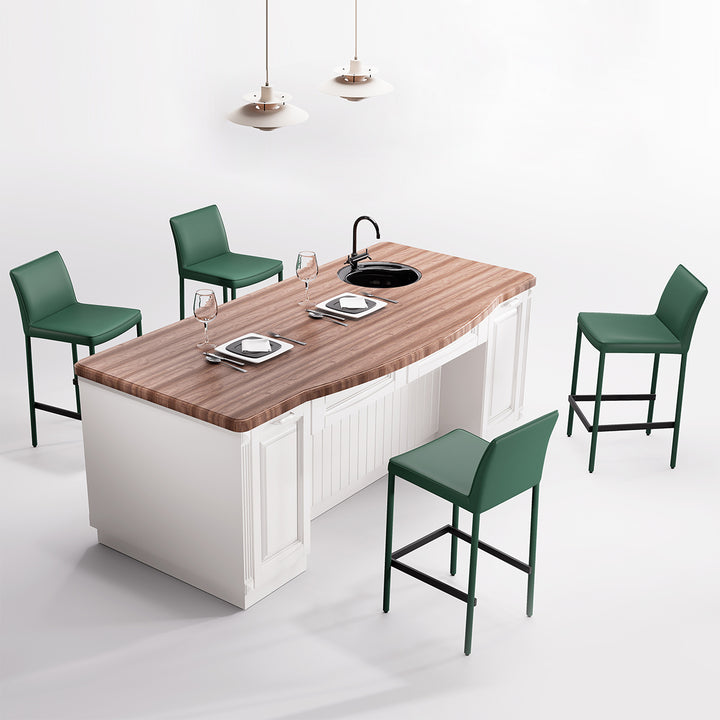 YOUNIKE Track Premium Leather Bar Stools
