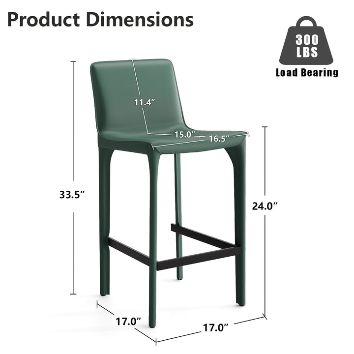 YOUNIKE Track Sadddle Leather Bar Stools