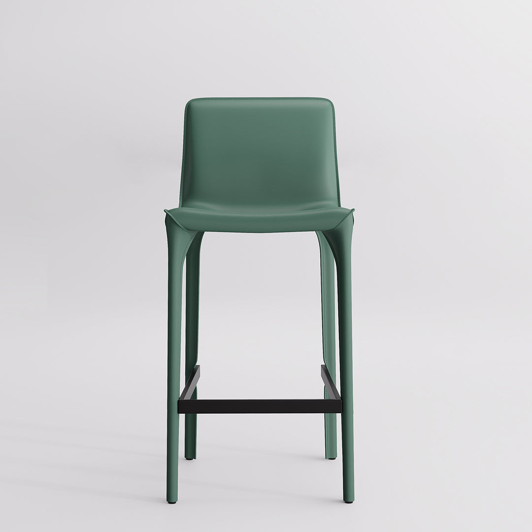 YOUNIKE Track Sadddle Leather Bar Stools