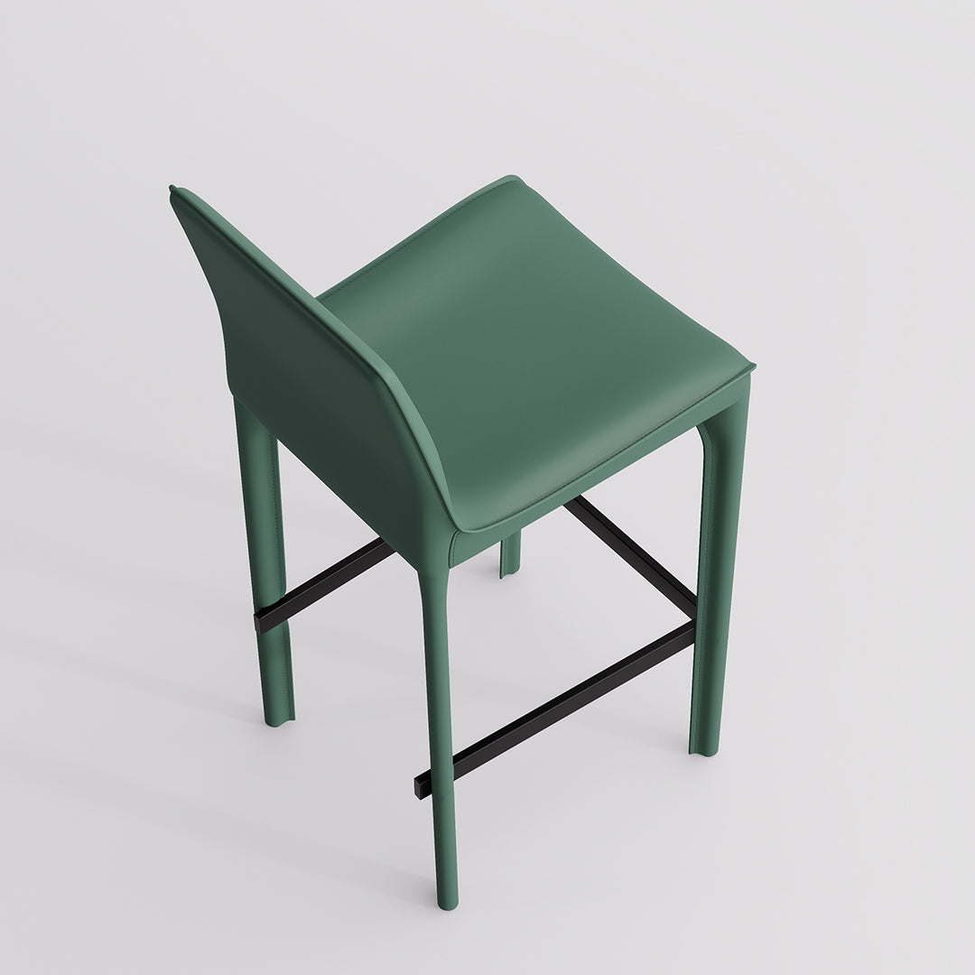 YOUNIKE Track Sadddle Leather Bar Stools