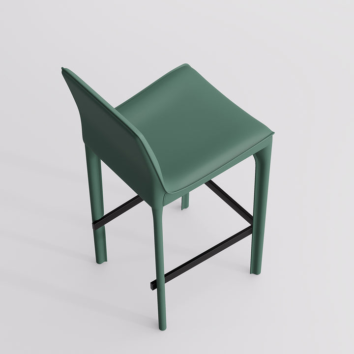 YOUNIKE Track Sadddle Leather Bar Stools
