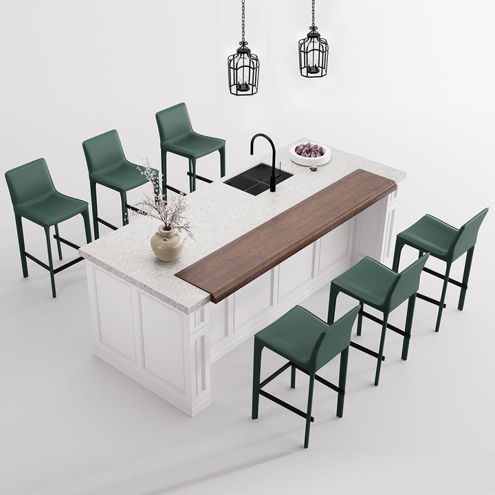 YOUNIKE Track Sadddle Leather Bar Stools