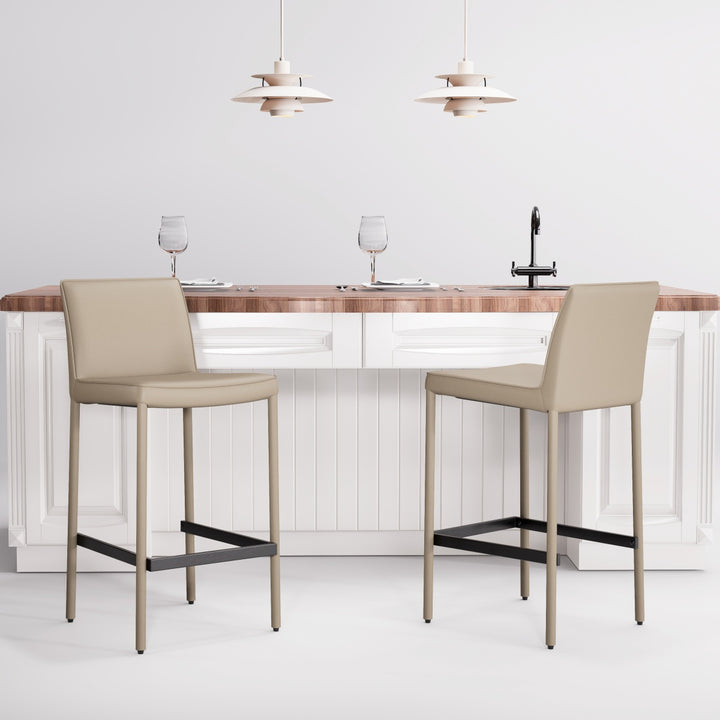 YOUNIKE Track Premium Leather Bar Stools
