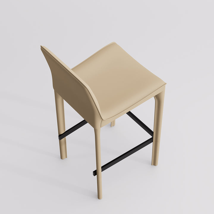 YOUNIKE Track Sadddle Leather Bar Stools