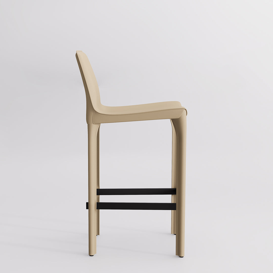 YOUNIKE Track Sadddle Leather Bar Stools