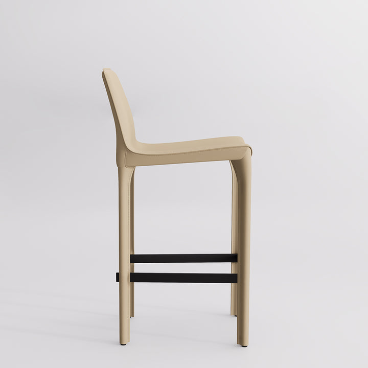 YOUNIKE Track Sadddle Leather Bar Stools