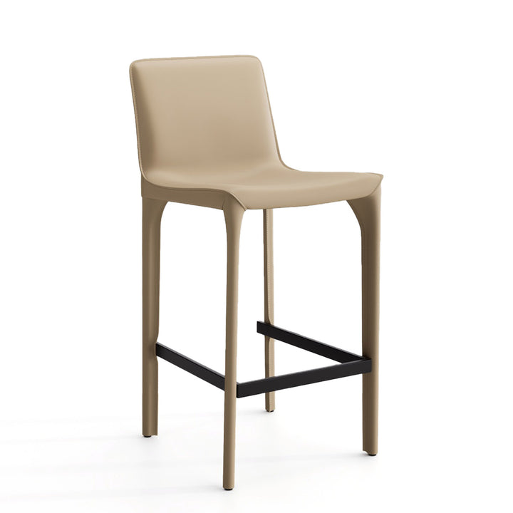YOUNIKE Track Sadddle Leather Bar Stools