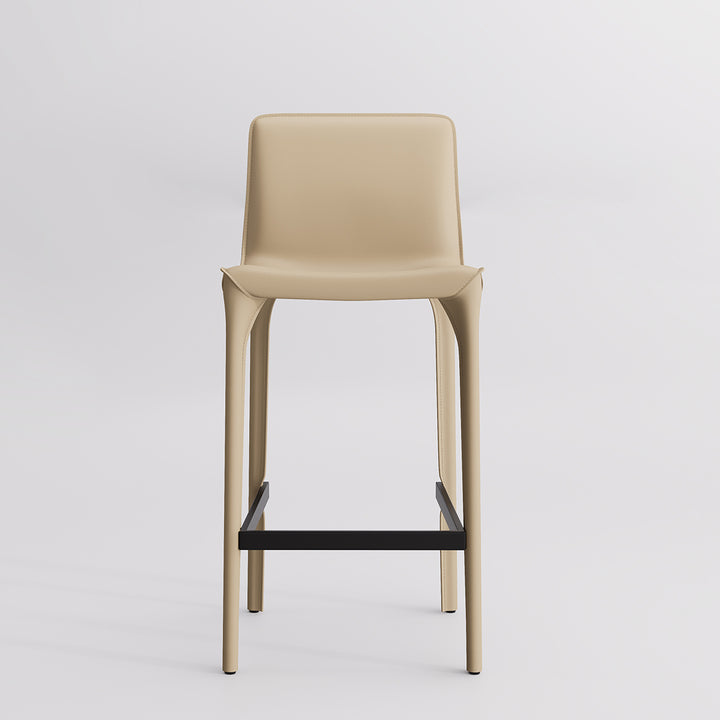YOUNIKE Track Sadddle Leather Bar Stools