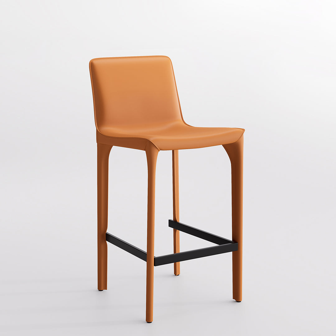 YOUNIKE Track Sadddle Leather Bar Stools