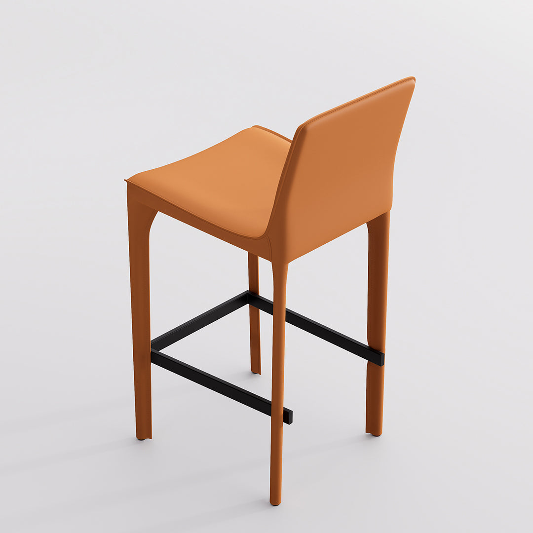 YOUNIKE Track Sadddle Leather Bar Stools