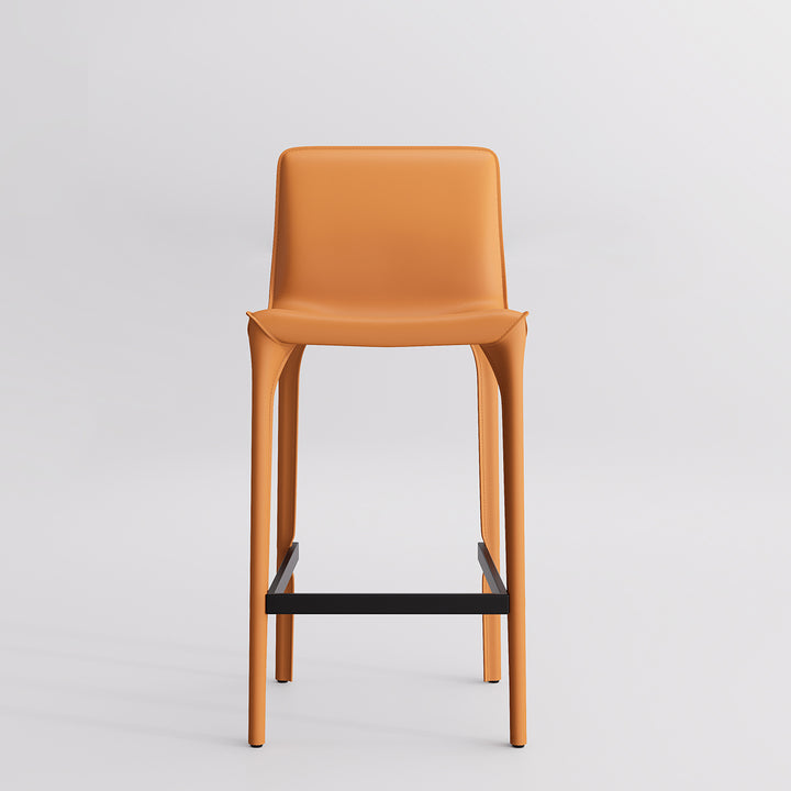 YOUNIKE Track Sadddle Leather Bar Stools