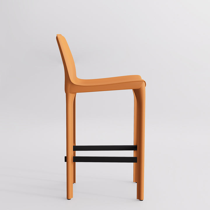 YOUNIKE Track Sadddle Leather Bar Stools