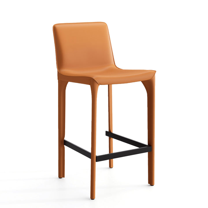 YOUNIKE Track Sadddle Leather Bar Stools